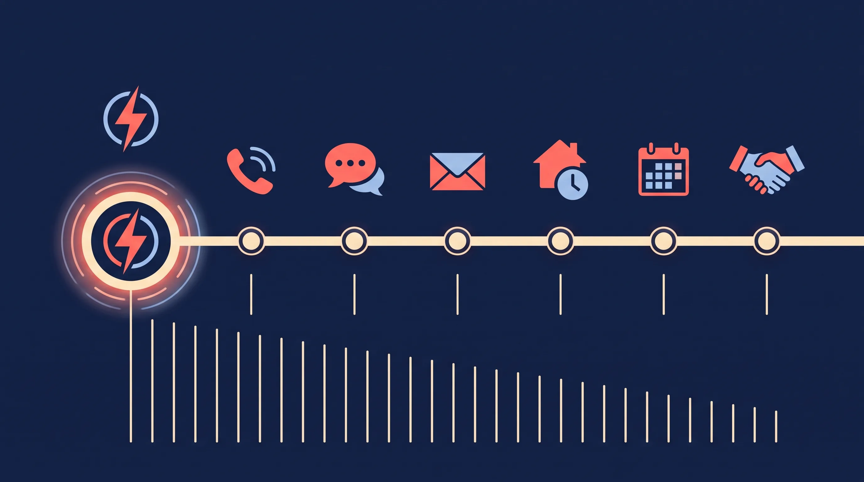 Real estate lead follow-up timeline over 30 days
