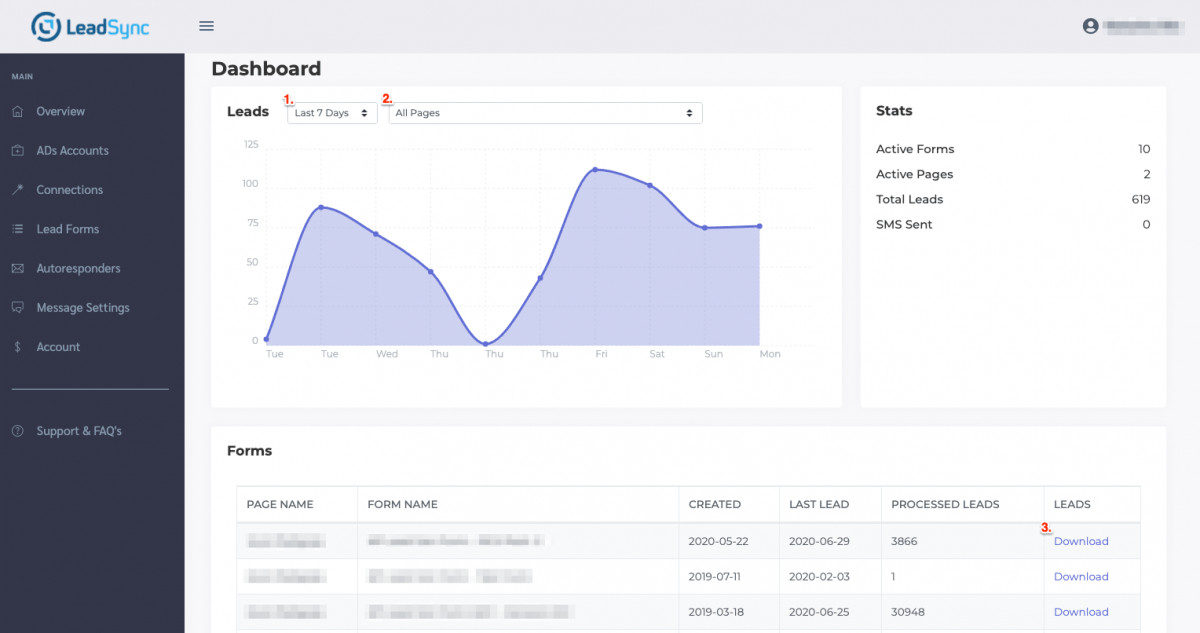 Updated LeadSync User Interface