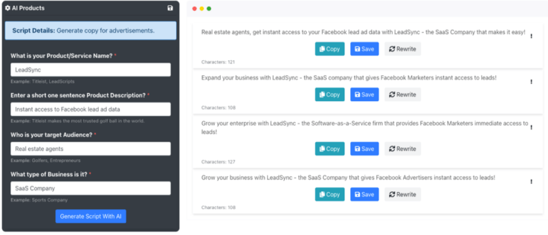 leadscripts_facebook_ad_copy_example | LeadSync: Facebook & Instagram Lead Ads Tips Facebook Lead Ad Copy Example
