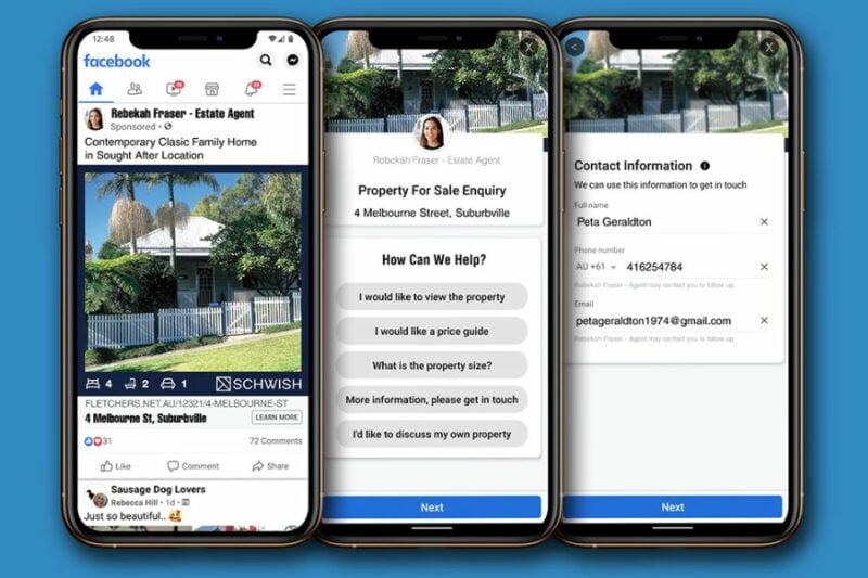 sample Facebook lead gen ad