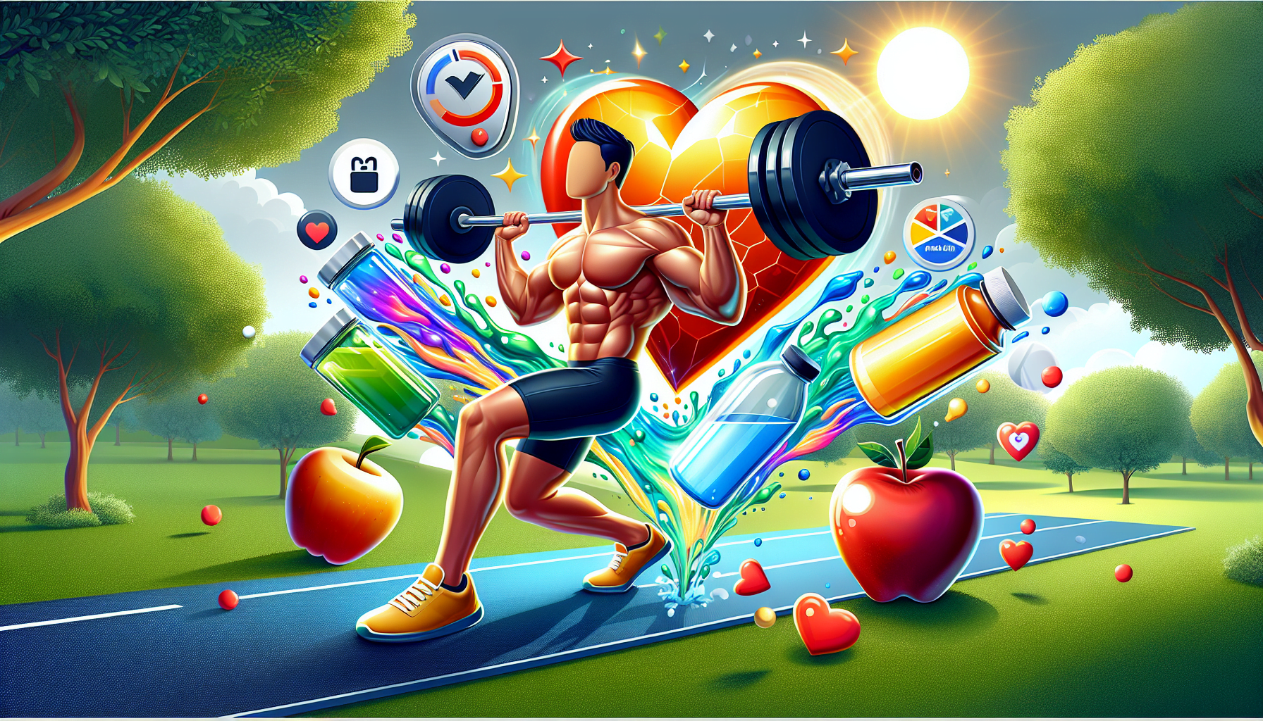 Illustration of a captivating visual for a personal trainer's Facebook Lead Ad