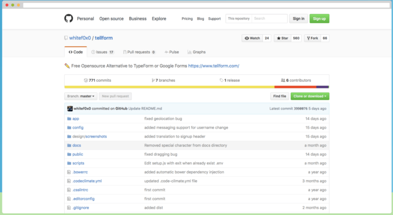 TellForm example