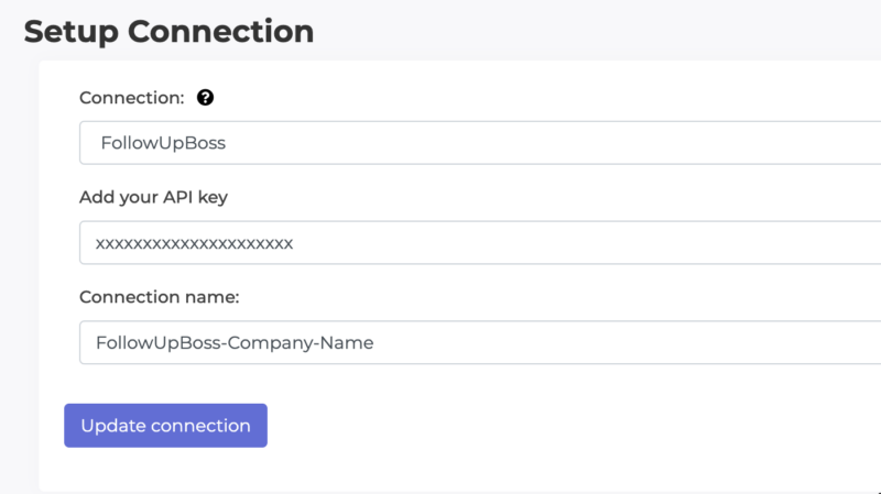 Follow Up Boss API Key