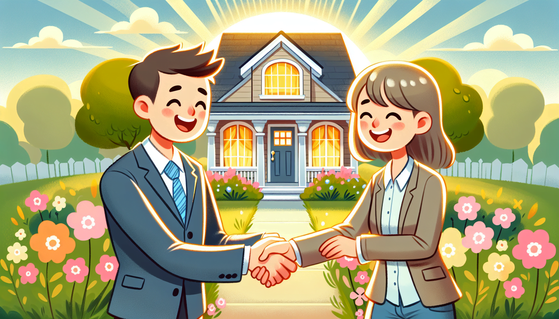 An illustration of converting leads into satisfied clients in real estate.