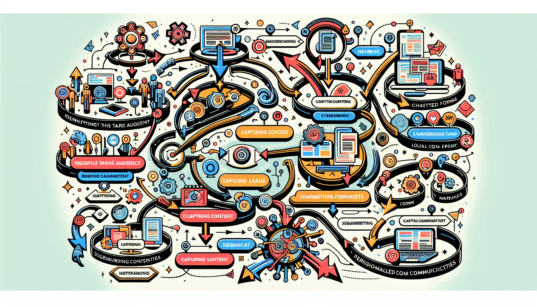 A step-by-step illustration of the lead generation automation process.