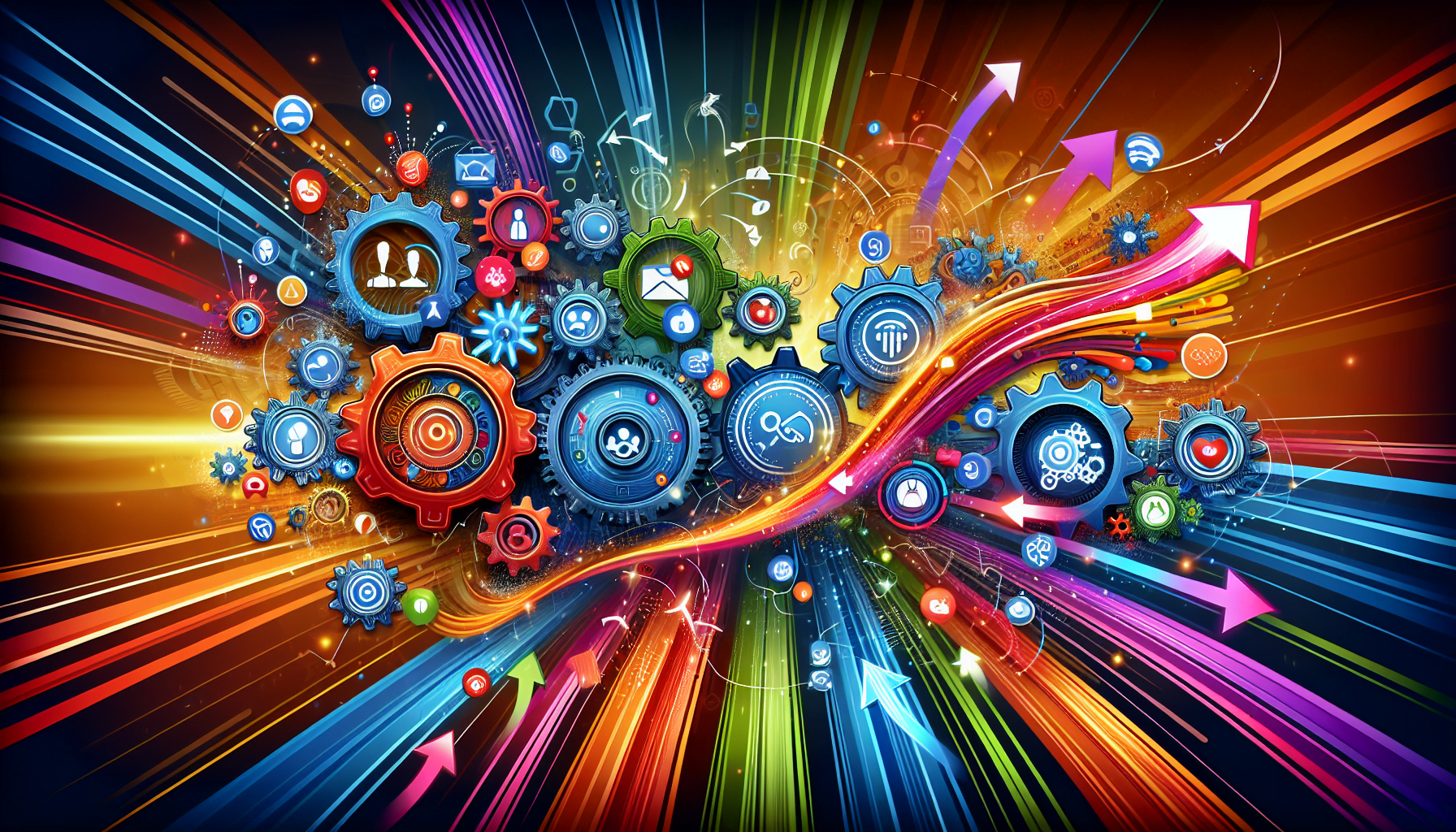 A creative illustration of integrating lead distribution with CRM and marketing automation.