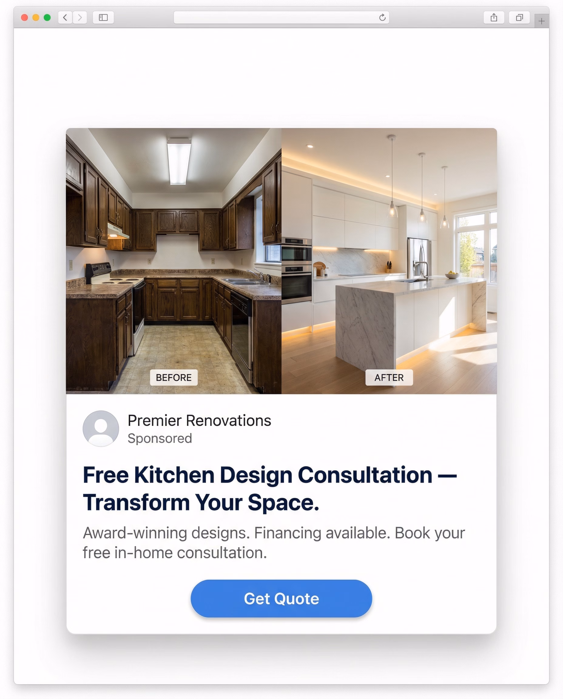 Healthcare Facebook lead ad example — dental new patient offer